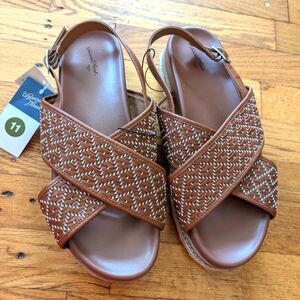 NWT Universal Thread Elisa Woven Platform Sandals